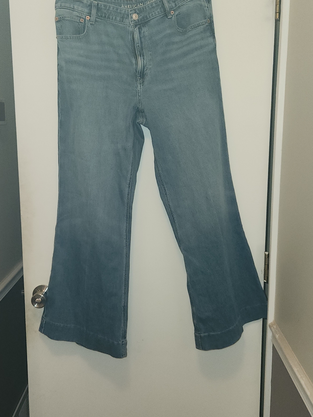 American Eagle Outfitters Blue Wide-Leg Flare Women’s Jeans 14